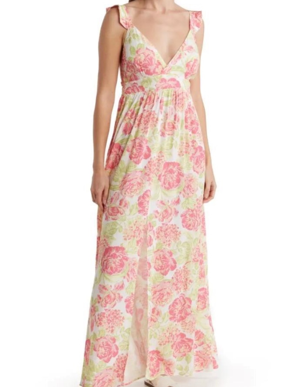 NWT Maaji Chintz Floral Zinna Cover-Up Dress in Pink Multi Size M